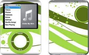 Fantasy Green Design Protective Decal Skin Sticker for Apple iPod nano 3G (3rd Generation) 4GB/ 8GB Player