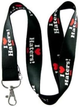 I Love Haters Lanyard Keychain Holder