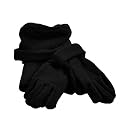 AimTrend Women's Polyester 3 Piece Fleece Hat, Scarf and Glove Winter Set Black,