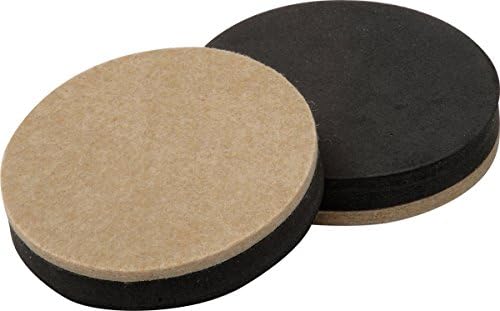 Shepherd Hardware 9408 2-1/2-Inch Reusable, Round, Felt Furniture Slider Pads, 4-Pack , Black