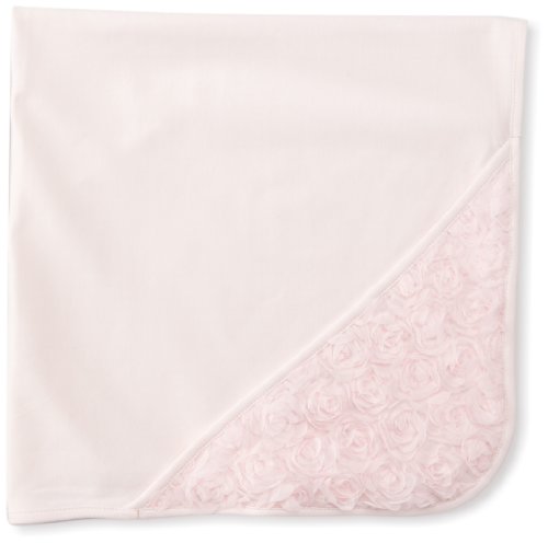 Biscotti Baby-girls Newborn Precious Rose Blanket In Netting Bag, Pink, One Size