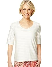 Classic Collection Textured Striped Top with Camisole