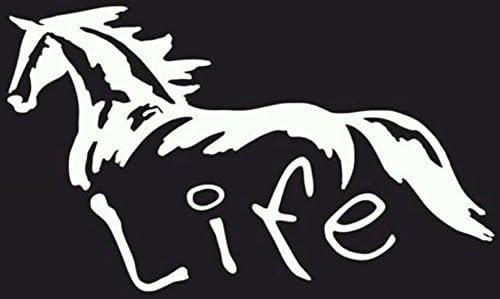 Running Horse Life For Yeti Decal, Yeti Rambler Decal, Yeti Tumbler Decal, Ozark Tumbler Decal, Wall Vinyl Decal, Ozark Trail Decal, RTIC