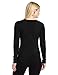 100% Merino Wool Women's Lightweight Crew - Base Layer Long Sleeve Shirt - Black - X-Small
