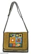 Distressed canvas shoulder bag, 'London Images' Distressed canvas shoulder bag, 'London Images'