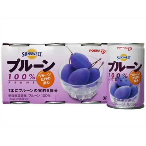 ポッカ サンスイートプルーン果汁 160g*6缶