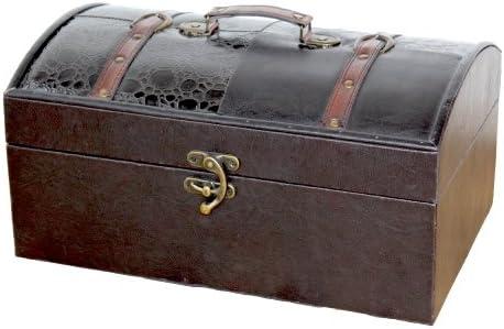 Leather Trunk, Designer Treasure Chest (Royal, Extra Large)