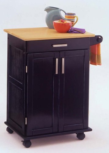 Home Styles 28.5x18x33.5 Promo Cart, Black
