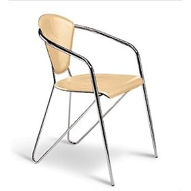 Euro Style 350817 Giulia Leather Tan Leather Chrome 4 Pack by Bar Stools