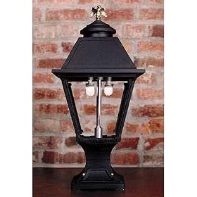 Gaslite America Gl300 Cast Aluminum Manual Ignition Natural Gas Light With Open Flame Burner And Pedestal Mount