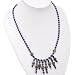 EXP Handmade Lapis Lazuli, Silver & Etched Accent Bead Necklace