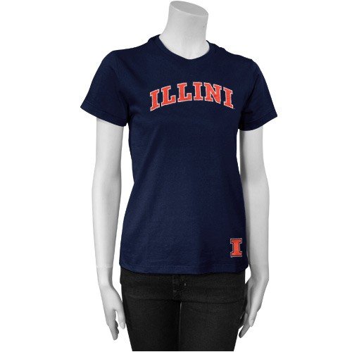 Buy Champion Illinois Fighting Illini Navy Blue Ladies Campus T-shirt by Champion