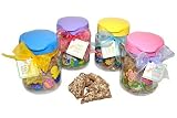 Handmade Dark Chocolate Almond Covered Toffee In Easter Candy Jar