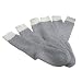 3 Pack Gray Wool Socks With White Trim Style 1250C Mens 10-13