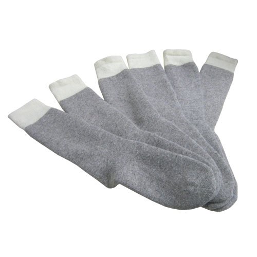 Mens 3 Pack GrayThermal Wool Socks