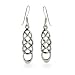 Eve's Addiction Sterling Silver Long Celtic Weave Earrings