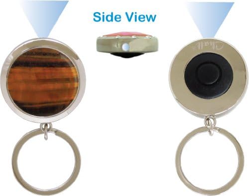 Chatt Tiger Eye Gemstone LED Key Chain in Gift Box