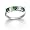 Sterling Silver Created Emerald and Cubic Zirconia Ring by Cheline, Size 5