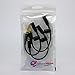3 Great Value Tech® Replacement Headphone Wires with 3 Black Cover / Screws for Iphone 6 Lifeproof Cases