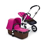 Bugaboo Cameleon Stroller in Dark Brown Base-Pink