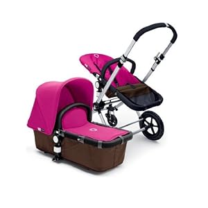 Bugaboo Cameleon Stroller in Dark Brown Base-Pink