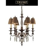 IMAGE OF 6 Light Chandelier In A Burnt Gold Leaf Finish