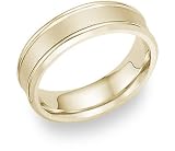 14K Yellow Gold Satin Wedding Band