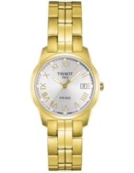Tissot Womens T0492103303300 PR 100 Gold-Tone Silver Dial Watch