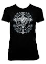 Gothic Cross And Snake Womens T-shirt, Women's Old School Tattoo Shirts