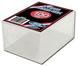 BCW 2 Piece Slider Box - 100 Count - Baseball, Football, Basketball, Hockey, Golf, Single Sports Cards Top Load - Sportcards Card Collecting Supplies