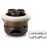 燗単器 簡単器(15cm焼杉台付) 【四日市ばん古焼 焼酎サーバー・ボトル】