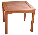 Tensen PS02T-58N Balau Wood Cardiff Square Table (20 x 20-inches)