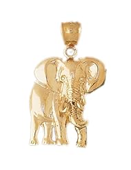 Dazzlers Solid 14k Gold Elephant Charm Pendant Available in three colors from jewelsberry (weights: 4.9 grams only)