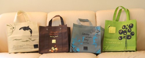 Green Concept's Reusable Shopping Grocery Tote Bag - Collection of 4