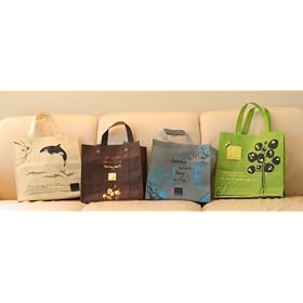 Green Concept's Reusable Shopping Grocery Tote Bag - Collection of 4