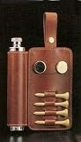 Brown 2oz. Stainless Steel Flask with Golf Accessories