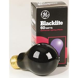 GE 25905-6 Blacklight A19 Bulb, 60-Watt, 6-Pack