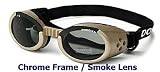 DOGGLES ILS Sunglasses - Protection from UV Rays for Your Dog - Shatterproof and Antifog - Chrome Frame/Smoke Lens - Medium
