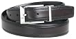 Geoffrey Beene Men's 1 1/4" Reversible Leather Belt, Burgundy/Black