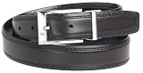 Geoffrey Beene Men's 1 1/4" Reversible Leather Belt, Burgundy/Black