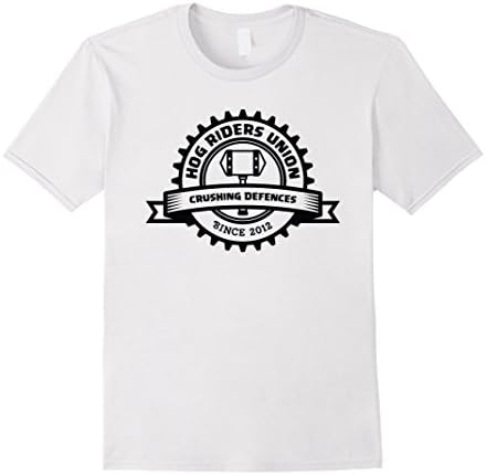 Men's Hog Riders Union T-Shirt - Clash with enemy Clans Large White