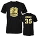 Tcamp Golden State Warriors Gold Print Kevin Durant Shirt Men's T-Shirt