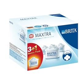 【限定増量パック】 BRITA (ブリタ) ポット型浄水器 MAXTRA(マクストラ) 交換用カートリッジ 3+1個パック