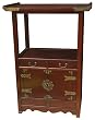 Unique Asian Furniture & D&eacute;cor - 34" Japanese Design Pagoda Top Foyer / Telephone Side Table