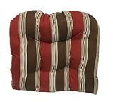Wicker Patio Furniture Chair Cushion - Hampton Bay Java Stripe