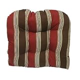 Wicker Patio Furniture Chair Cushion - Hampton Bay Java Stripe by Southern Home Accents