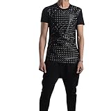 LONGVIS® カットソー 半袖 サマー Tシャツ 柔らかい 着心地 ナチュラル 爽やかデザイナーズ メンズ　201311　[並行輸入品] (S)