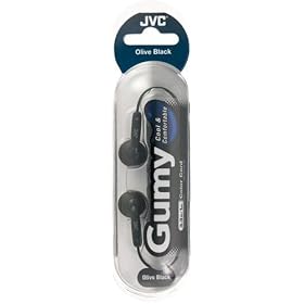 JVC HA-F130-BE - GUMY In-Ear Headphone with Colour Cord (Black)