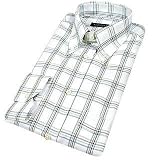 Forzieri Checked Button Down White Dress Shirt