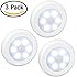 3PCS Motion Sensor Light, Amir&reg; Battery-Powered Motion Sensor LED Night Light Stick-Anywhere Indoors,Safe for Kids, with FREE 3M Adhesive Pads, Great for Hallway, Closet, Stairs, Bathroom, Bedroom, Kitchen, Nursery